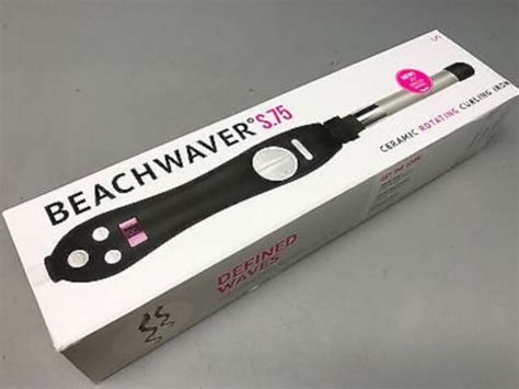 New Beachwaver S75 S75 Black Ceramic Defined Waves Curling Iron All