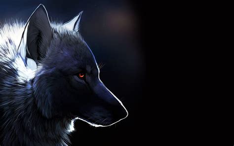 Dark Wolf Desktop Wallpaper