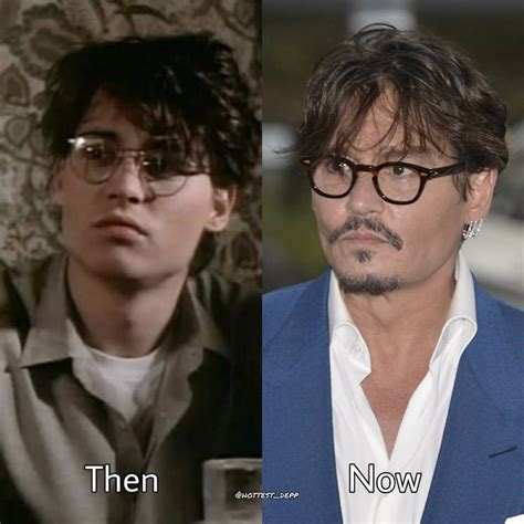 Johnny Depp 🌹🖤 On Instagram “then Or Now Johhnnydepp Johnny Depp Then Now