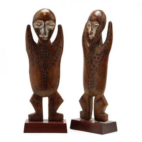 Pair Of African Figural Carvings Lot 524 The Collection Of Noa