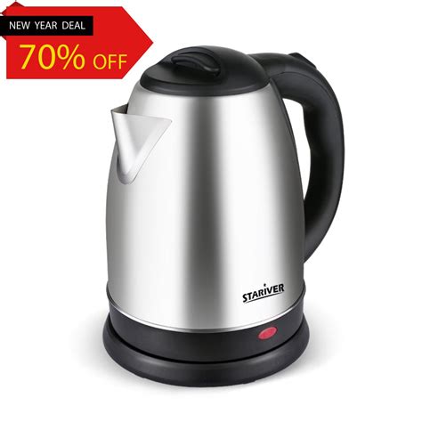 electric kettle kettles stainless steel capacity water cordless tea upgraded liter deal limited holiday version secura double wall