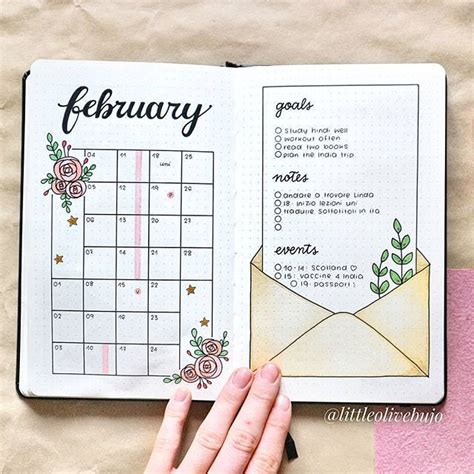 🌺monthly Layout Whats Your February Theme I Really Like How Delicate