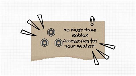 ROBLOX GAME DEVELOPMENT | Important Accessories for your AVATAR | Medium