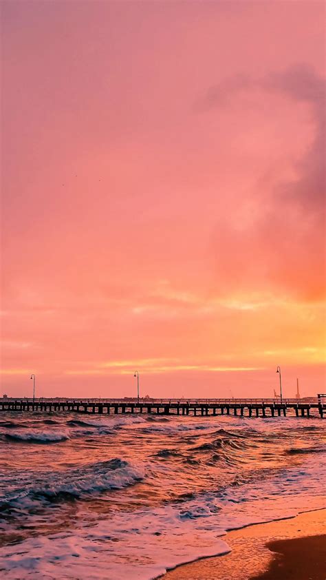 Download Wallpaper 938x1668 Sunset Sea Sun Landscape