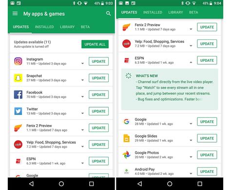 But what if within a few days isn't quick enough? New Google Play Store rolling out with app changelogs in ...