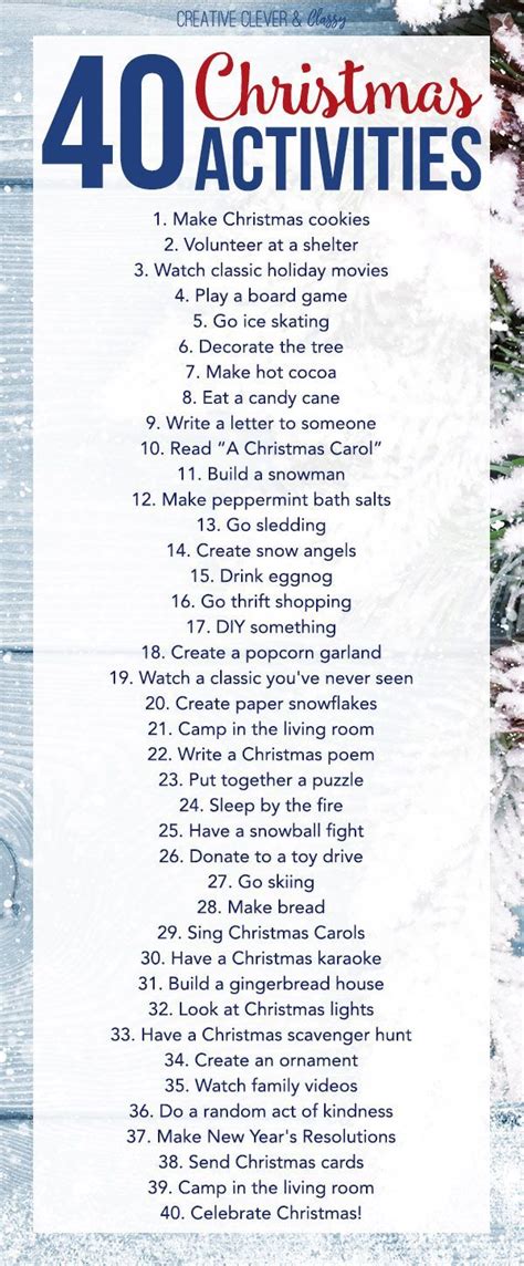 Have Fun This Christmas Season And Complete These 40 Christmas