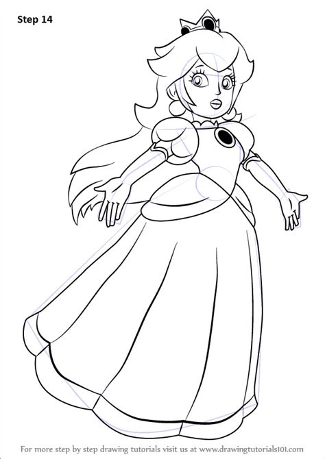 How To Draw Princess Peach From Super Mario Super Mario Step By Step
