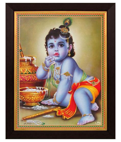 Avercart Lord Krishnababy Krishnabal Gopal Poster With Frame Buy