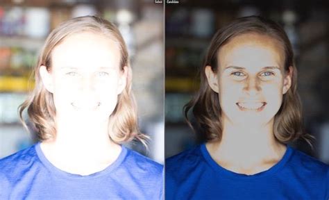 Two Identical Images Of A Womans Face And The Same Persons Head