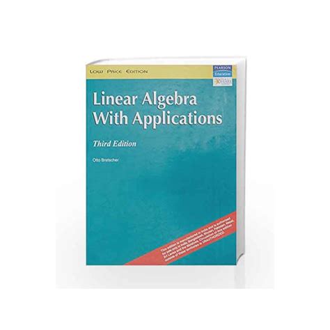 Linear Algebra With Applications By Bretscher Buy Online Linear Algebra