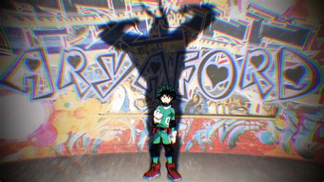 Desktop Wallpaper Midoriya Izuku Anime Boy Graffiti Shadow Hd Image Picture Background Gvgzcx