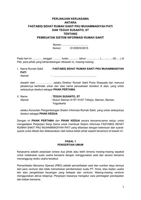 Contoh Surat Perjanjian Kontrak Kerja Malaysia Sweartac Sexiz Pix