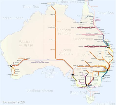 The Passenger Railways Of Australia And Some Ferry Services Too R
