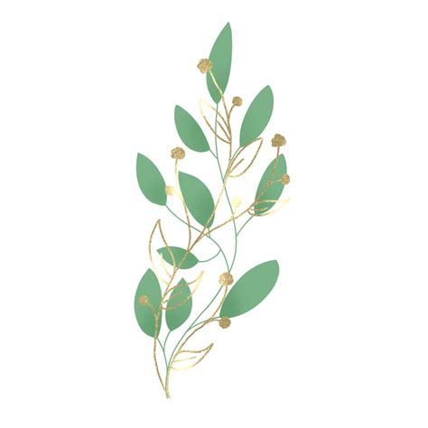 Hand Drawn Wedding Floral Gold 23743198 Png