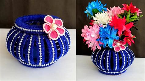 Diy Beautiful Flower Vase Making Handmade Flower Pot