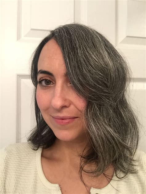 Natural Gray Hair Fully Grown Timeline Before And After Natural Gray