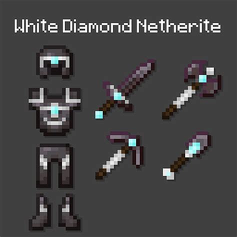 White Diamond Netherite Minecraft Texture Pack