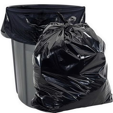 Black Restaurant Office Dustbin Polythene Packaging Plastic Garbage Bag