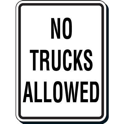 Reflective Parking Lot Signs No Trucks Allowed Seton