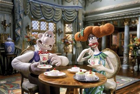 Wallace And Lady Tottington Having Tea From Wallace And Gromit The Curse Of The Were Rabbit