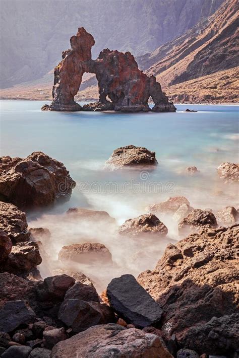 Rock Formation Roque De Bonanza At El Hierro Canary Islands Stock Photo