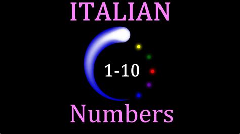 Italian Numbers 1 10 Youtube