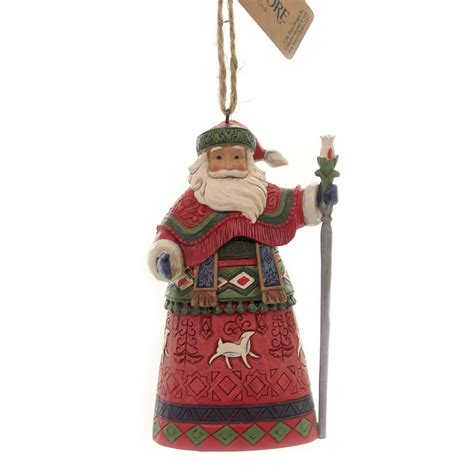 Jim Shore Lapland Santa With Staff Polyresin Ornament Christmas Deer