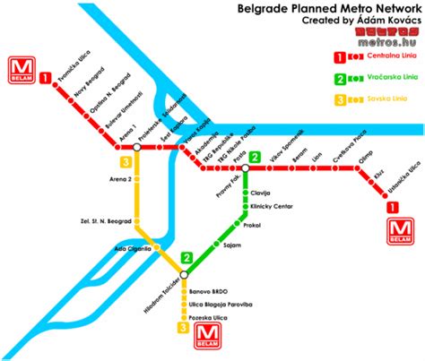 Belgrade Metro Map Belgrade Serbia Mappery