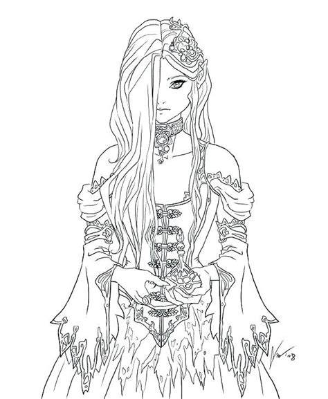 Gothic Anime Coloring Pages At Free Printable