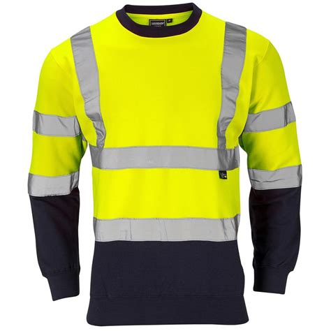 Shop Supertouch Hi Vis Two Tone Sweatshirt Orange Navy Xl Hi Vis