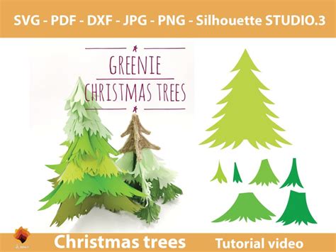08 Papercraft Christmas Tree Templates Pine Forest Giant Etsy