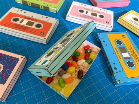 Cassette Tape Box Diy Printable Pdf With Editable Text T Etsy