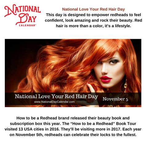 Pin By National Day Calendar On Celebrate Every Day Red Hair Day Red