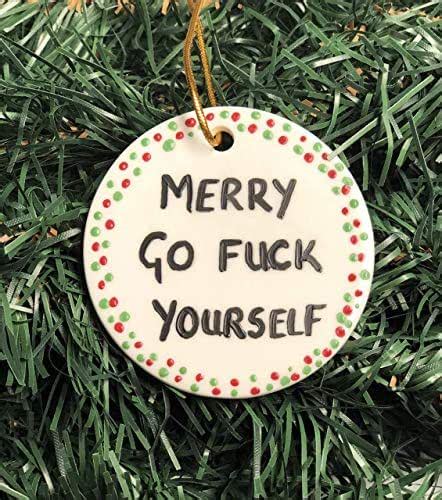 Made In Usa Personalized Rude Ornament Merry Go Fuck