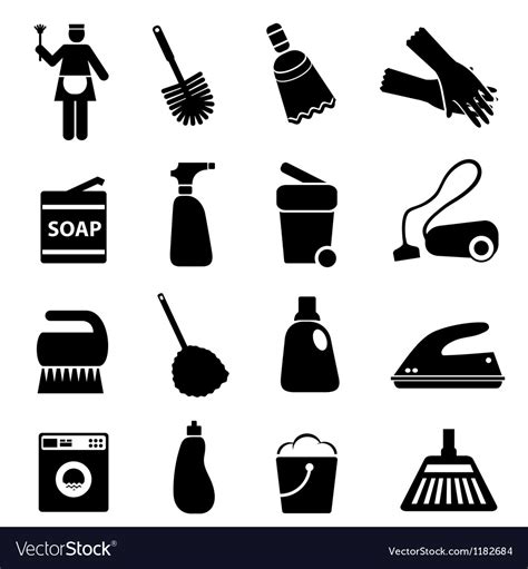 Silhouette Of Cleaning Royalty Free Vector Image