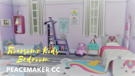 The Sims 4 Speed Build Roarsome Kids Bedroom Peacemaker Cc W