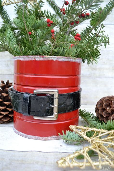 Coffee can christmas craft ideas. Upcycled Santa Coffee Can Craft - Refresh Living