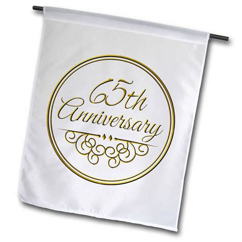 3drose 65th Anniversary T Gold Text For Celebrating Wedding