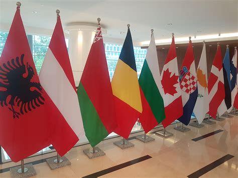 Na masztach flagowych, w uchwytach na fasadach budynków, w halach sportowych i widowiskowych, na stadionach, w innych dużych przestrzeniach. Flaga 150x90 cm dowolne państwo EKON STUDIO Sklep z flagami