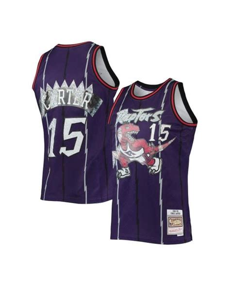 Mitchell And Ness Synthetic Vince Carter Purple Toronto Raptors 1998 99