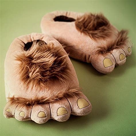Ibeauti Mens Big Feet Furry Monster Adventure Slippers Comfortable