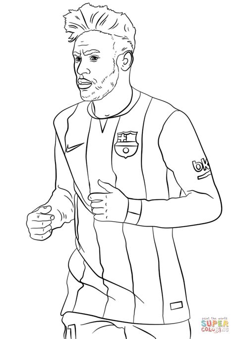Color online with this game to color users coloring pages coloring pages and you will be able to share and to create your own gallery online. Neymar coloring page | Free Printable Coloring Pages