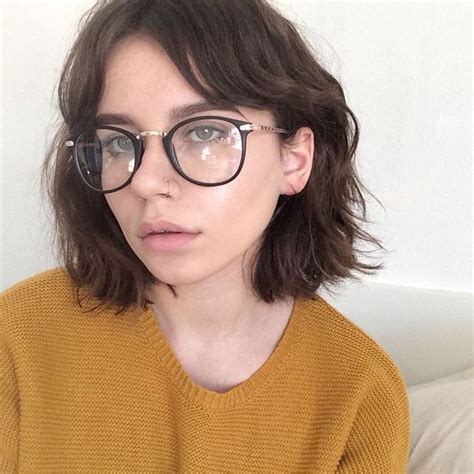 Top Inspiration 53 Short Hair With Bangs With Glasses