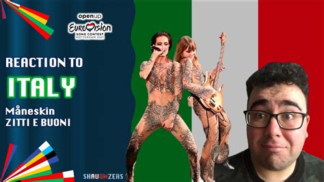 .tackade ja till att representera italien i eurovision 2021. REACTION VIDEO - ITALY | Måneskin 'Zitti e Buoni ...
