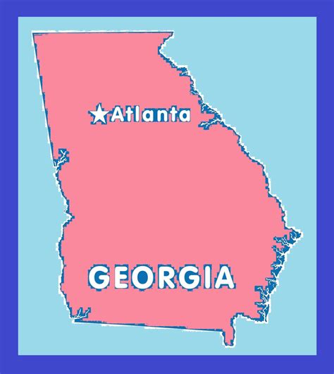 Political Map Of Georgia Large Printable And Standard Map Whatsanswer