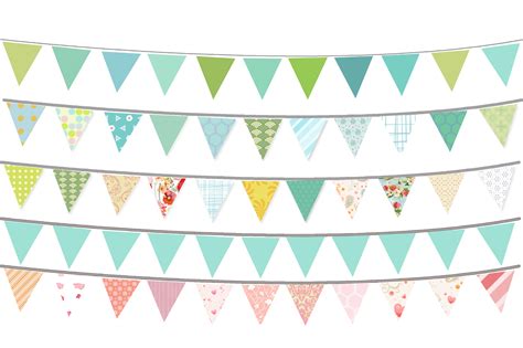 Bunting Flags Clip Art Illustrations On Creative Market