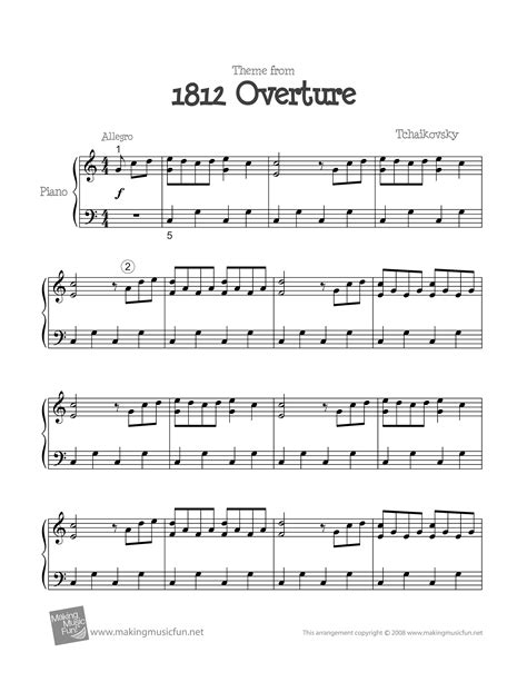 Tchaikovsky 1812 Overture Sheet Music Pdf チャイコフスキー Free Score