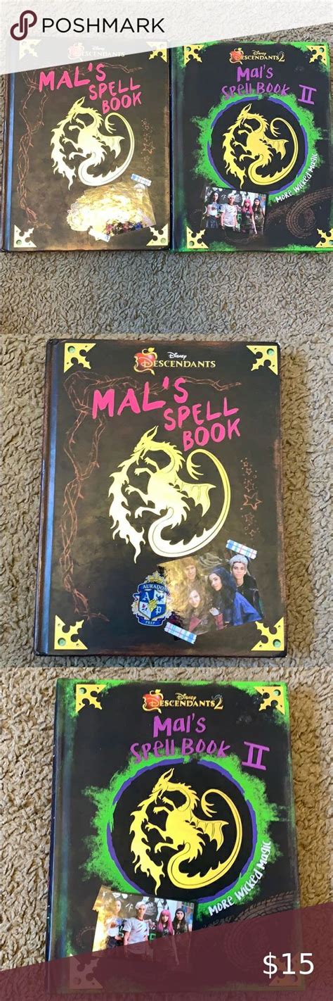 With the fragments from, a broken amethyst, mix sand from, a beach walked by giants. Descendants Mal's spell book 1 and 2 | Spell book, Mals ...