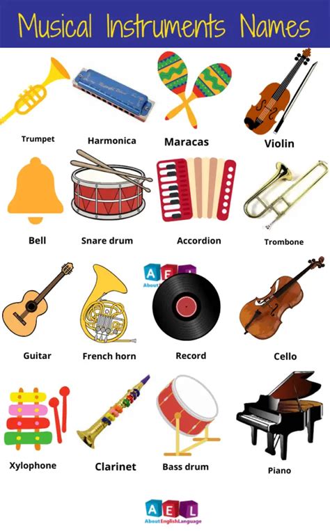 Useful Musical Instruments Names 29 List Learn English Online Free