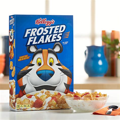 Kelloggs Frosted Flakes Cereal Sweet Breakfast That Lets Your Great